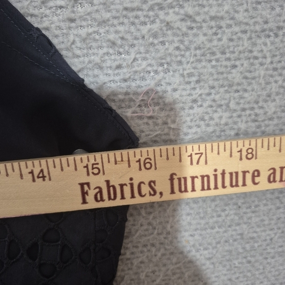 ATHLETA Marbella Navy Blue Eyelet Padded Crossback Tie Dress Small - Picture 7 of 8